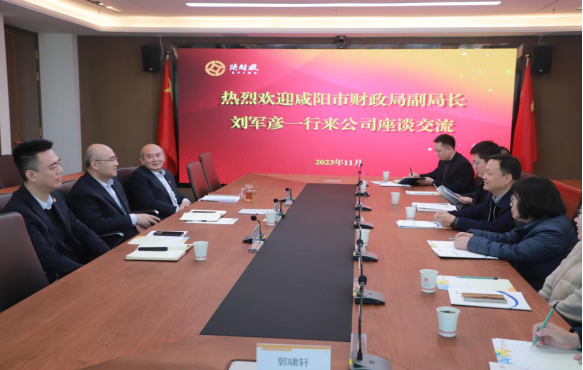 咸陽(yáng)市財政局副局長(cháng)劉軍彥一行來(lái)公司座談交流